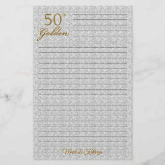 Papelería Estacionamiento personalizado del 50 aniversario B