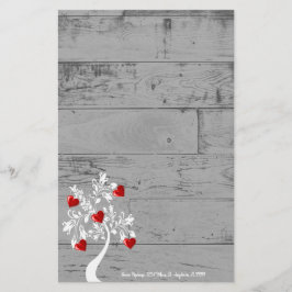 Papelería Estacionamiento personalizado del árbol rojo de lo