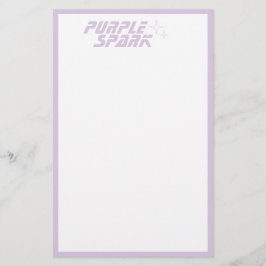 Papelería Estacionamiento Purple White para pequeñas empresa