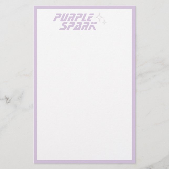 Papelería Estacionamiento Purple White para pequeñas empresa (Anverso)