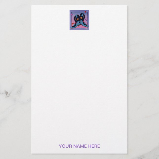 Papelería Estacionario - Boots Cowboy de medianoche (Anverso)