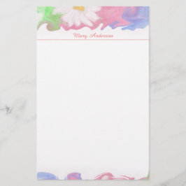 Papelería Estacionario de acuarela floral