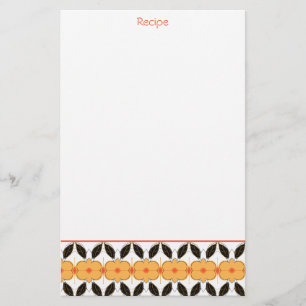 Papelería Estacionario de Flor Dulce en Peach y Coral