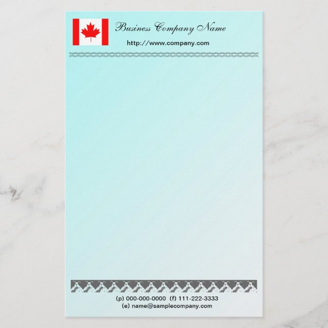 Papelería Estacionario de la empresa internacional (Anverso)