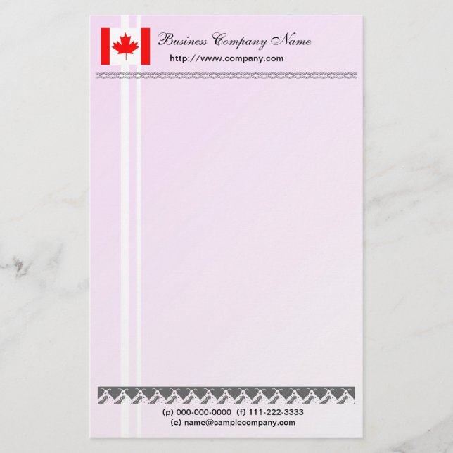 Papelería Estacionario de la empresa internacional (Anverso)