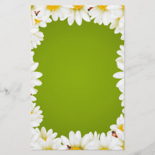 Papelería Estacionario de White Daisies