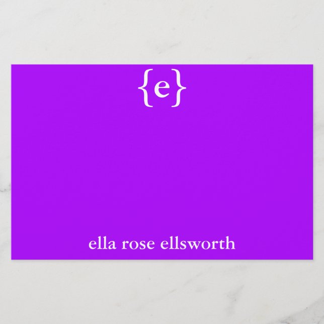 Papelería Estacionario simple y personalizado (Anverso)