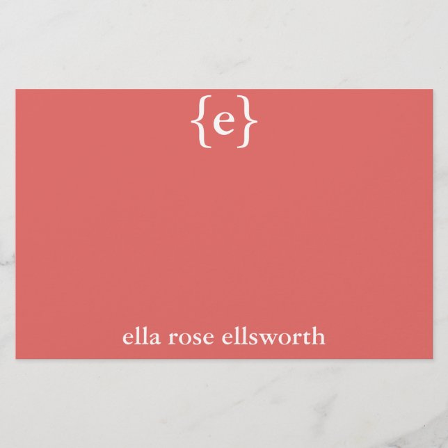 Papelería Estacionario simple y personalizado (Anverso)