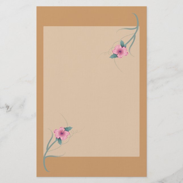 Papelería Estacionario único de Hibiscus (Anverso)