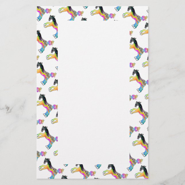 Papelería ESTACIONERÍA, CABALLOS DE Arte Pop (Anverso)