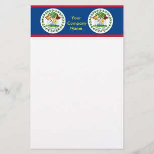 Papelería Estacionería con bandera de Belice