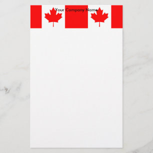 Papelería Estacionería con bandera de Canadá