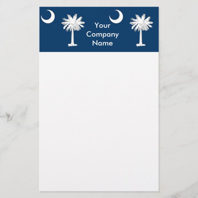Papelería Estacionería con bandera de Carolina del Sur (Anverso)