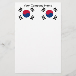 Papelería Estacionería con bandera de Corea del Sur