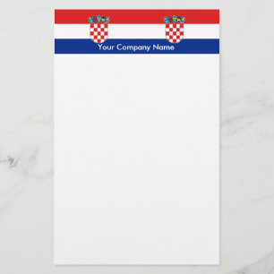 Papelería Estacionería con bandera de Croacia