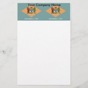 Papelería Estacionería con bandera de Delaware