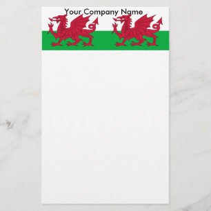 Papelería Estacionería con bandera de Gales