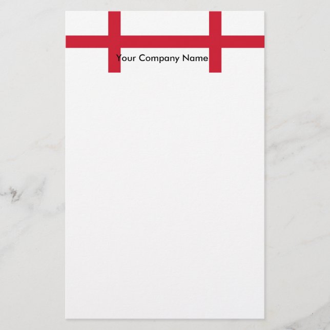 Papelería Estacionería con bandera de Inglaterra (Anverso)