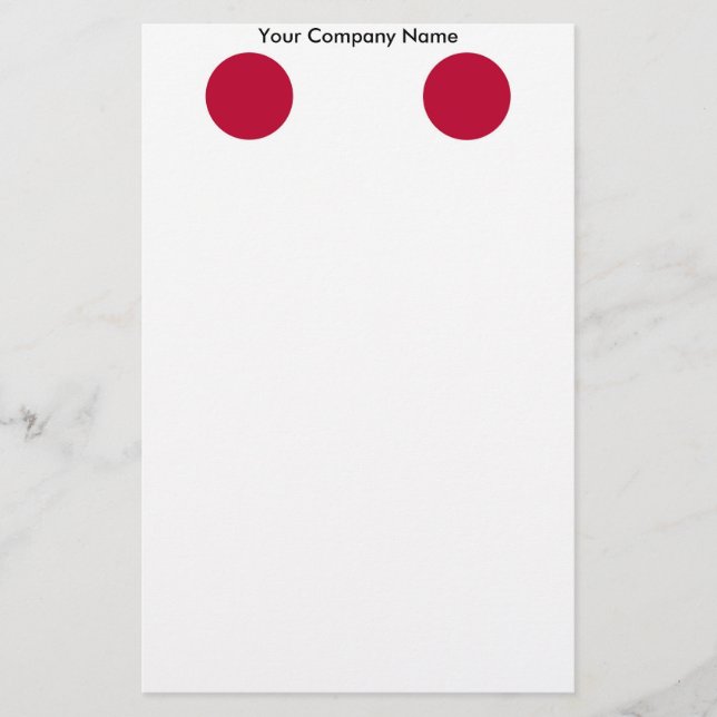 Papelería Estacionería con bandera de Japón (Anverso)