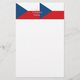 Papelería Estacionería con bandera de la República Checa