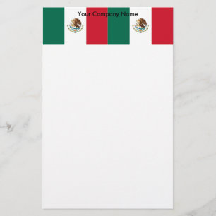 Papelería Estacionería con bandera de México