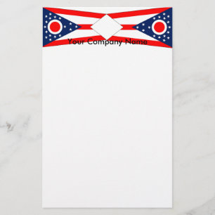 Papelería Estacionería con bandera de Ohio