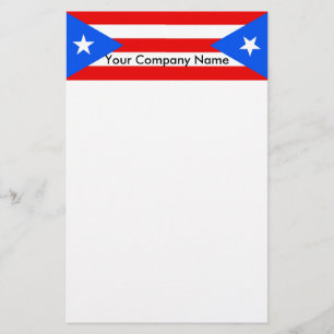 Papelería Estacionería con bandera de Puerto Rico