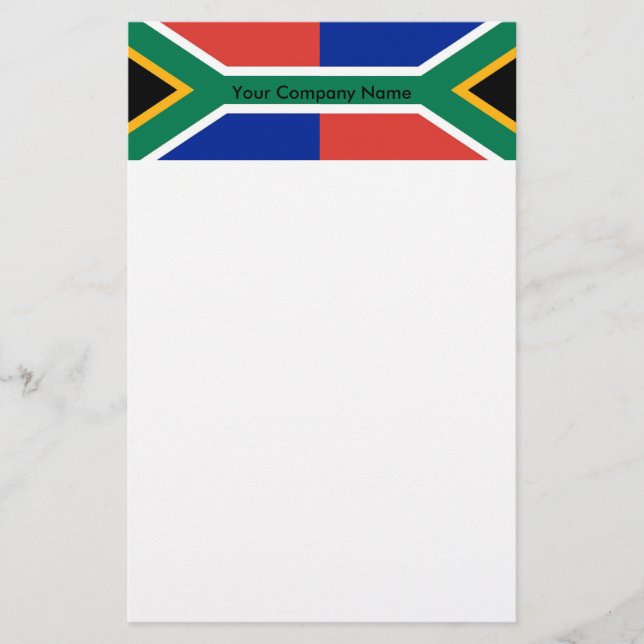 Papelería Estacionería con bandera de Sudáfrica (Anverso)