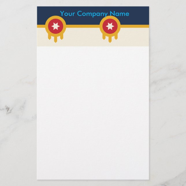 Papelería Estacionería con bandera de Tulsa, Oklahoma (Anverso)