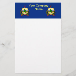 Papelería Estacionería con bandera de Vermont