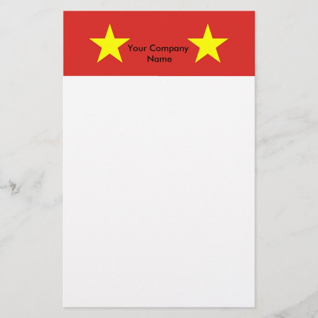 Papelería Estacionería con bandera de Vietnam (Anverso)