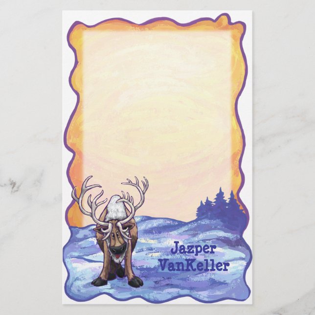 Papelería Estacionería de renos (Anverso)