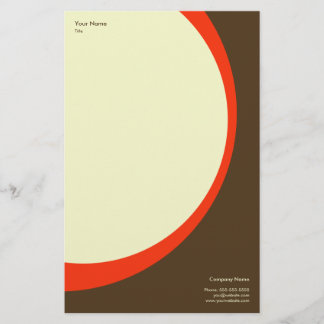 Papelería Estacionería moderna - Naranja, crema y marrón
