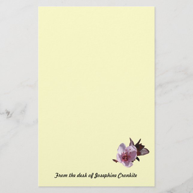 Papelería Estacionería - Pluma de flores (Anverso)