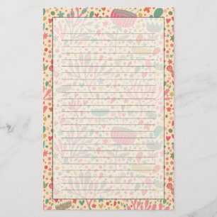 Papelería Estampado de flores brillante