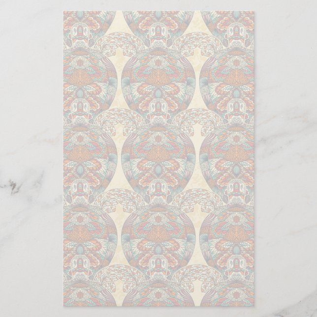 Papelería Estampado de flores de la tortuga (Anverso)