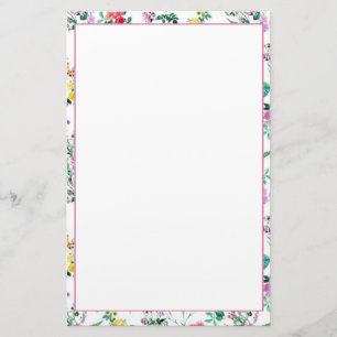 Papelería Estampado de flores ligero