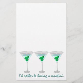Papelería Estaría teniendo bastante un martini. Efectos de