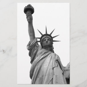 Papelería Estatua de la Libertad en Blanco y Negro