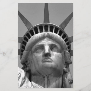 Papelería Estatua de la Libertad negra y blanca Nueva York