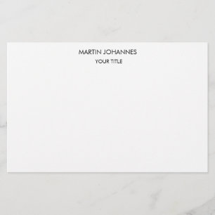 Papelería Estético Plano Profesional Blanco Moderno