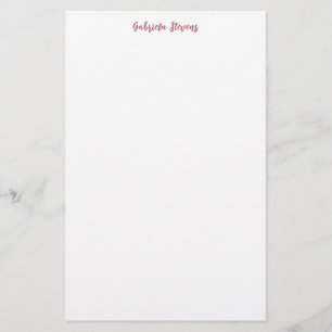 Papelería Estilizado nombre de caligrafía en oro rosa blanco