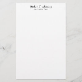 Papelería Estilo Retro Elegante Sencillo Blanco