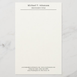 Papelería Estilo Retro Profesional Elegante Plano Simple