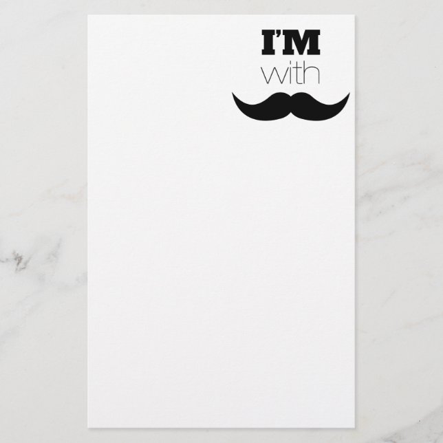 Papelería Estoy con Mustache (Anverso)
