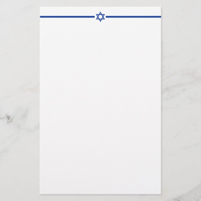 Papelería Estrella de David Blue 5.5 por media letra de 8.5  (Anverso)