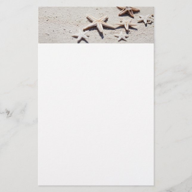 Papelería Estrella de mar en arena (Anverso)