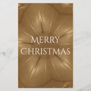 Papelería Estrella elegante de Navidades marrones dorados en