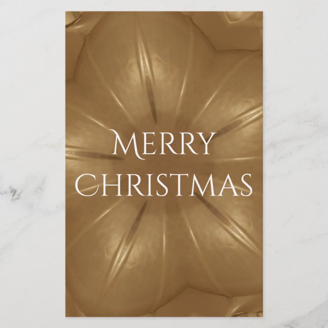 Papelería Estrella elegante de Navidades marrones dorados en (Anverso)