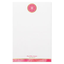 Estrella judía MONOGRAM en bloque negrita coral ro